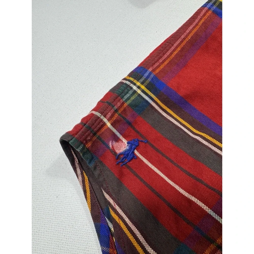 Polo Ralph Lauren Shirt Mens XL Red Green Blue Plaid The Big Oxford Oversized